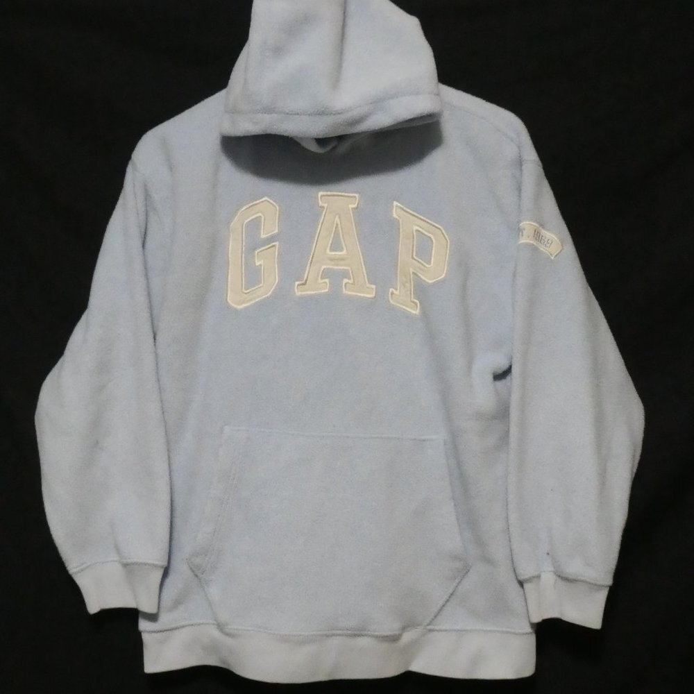 GAP | youth xxl | Retro / Vintage Fleece Hoodie | Light Blue | Prestine Cond.